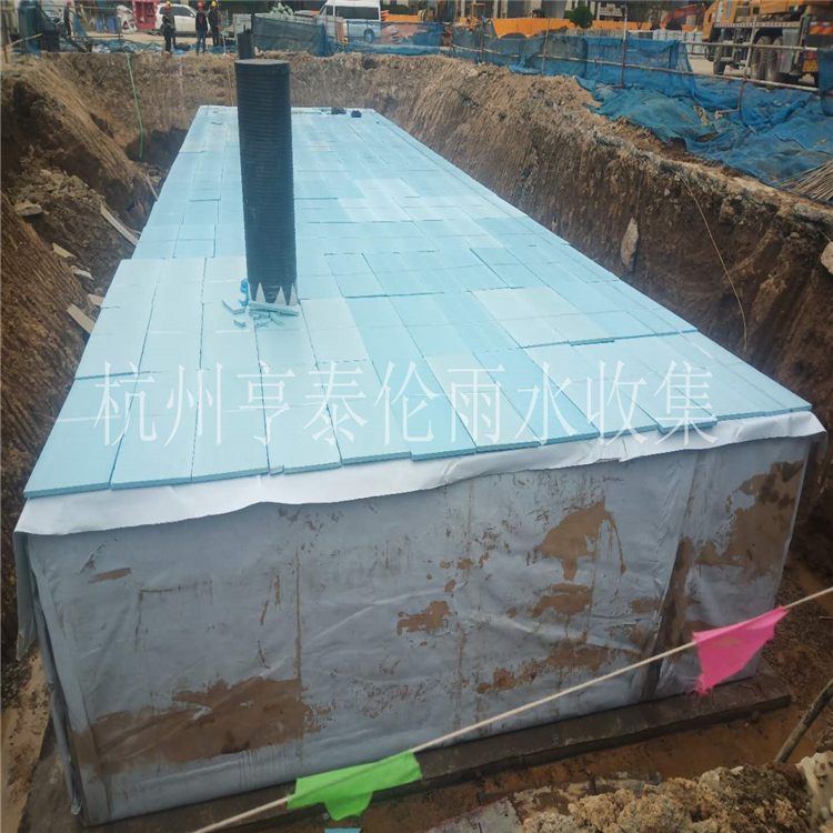 杭州臨安寶龍廣場900方雨水收集池 2020.4.18